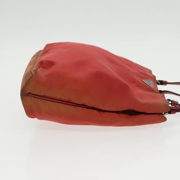 PRADA Hand Bag Nylon Red Silver Auth 95372 - Picture 3 of 16